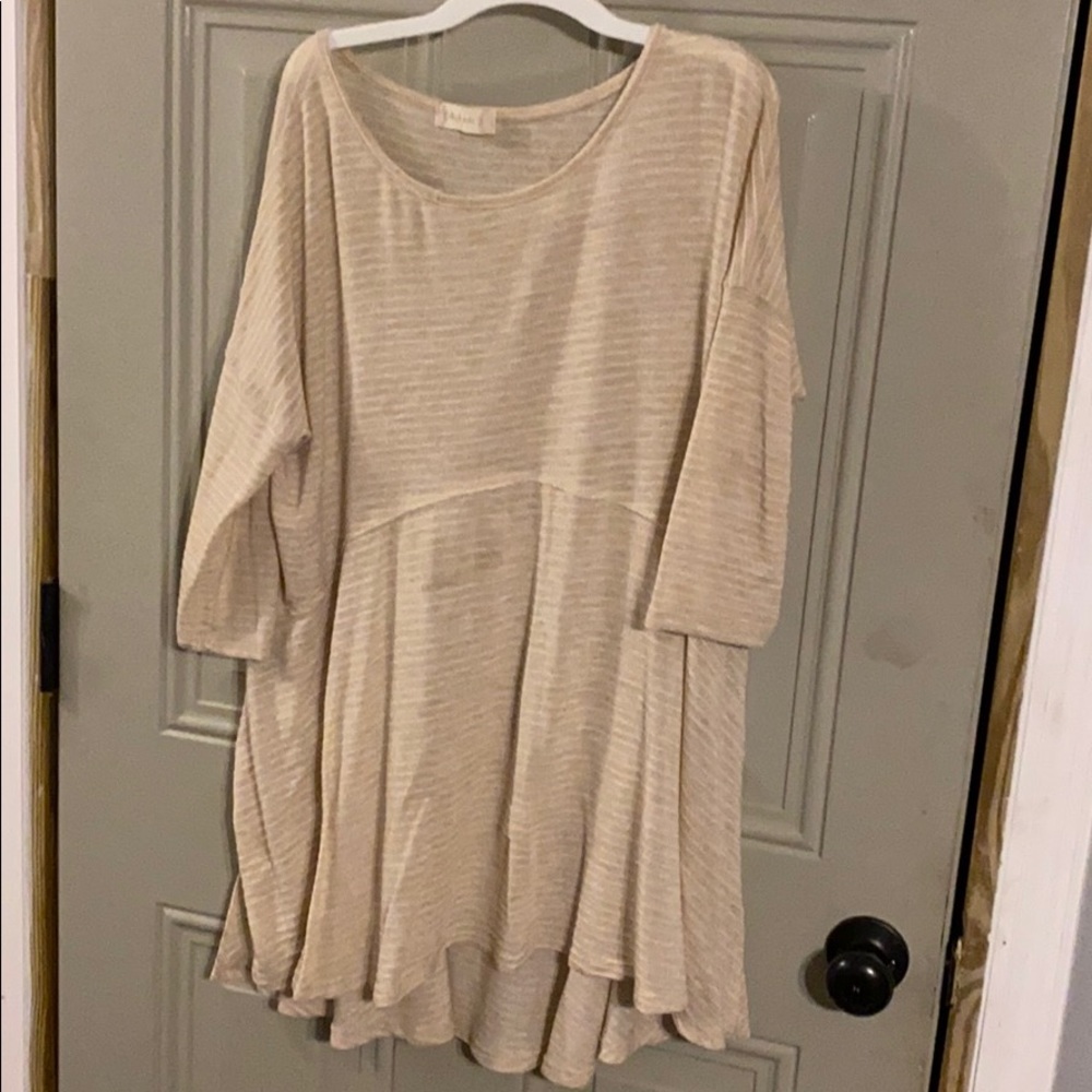 Altar’d State Flowy Striped Sheer Blouse